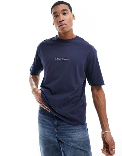 T-shirt comfort fit con logo centrale sul petto - Armani Exchange - Modalova