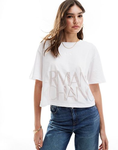 T-shirt corta bianca - Armani Exchange - Modalova