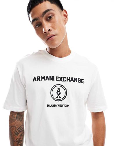 T-shirt sporco con logo doppio - Armani Exchange - Modalova