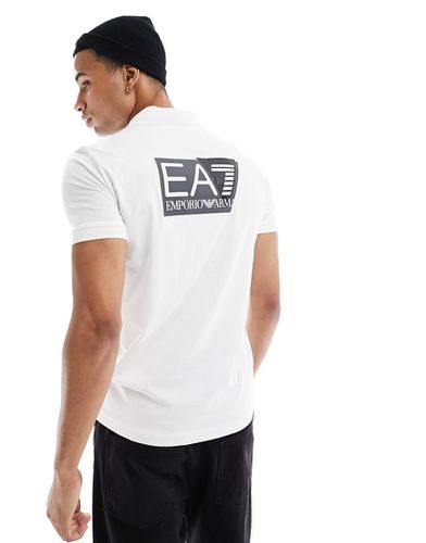 Armani - Polo in jersey bianca con logo - EA7 - Modalova