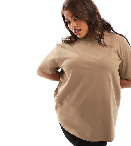 Curve - Icon - T-shirt oversize color stucco quick dry - ASOS - Modalova