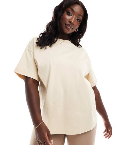 Curve - Icon - T-shirt oversize pesante squadrata color stucco ad asciugatura rapida - ASOS - Modalova