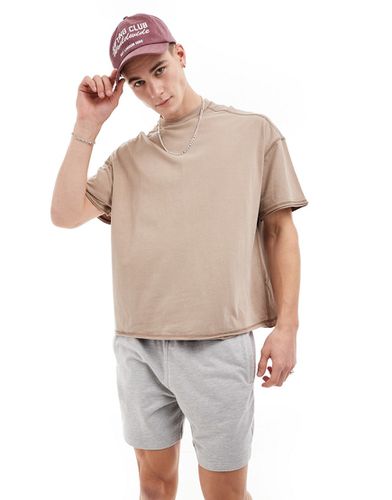 Icon - T-shirt oversize in cotone sabbia slavato quick dry - ASOS - Modalova