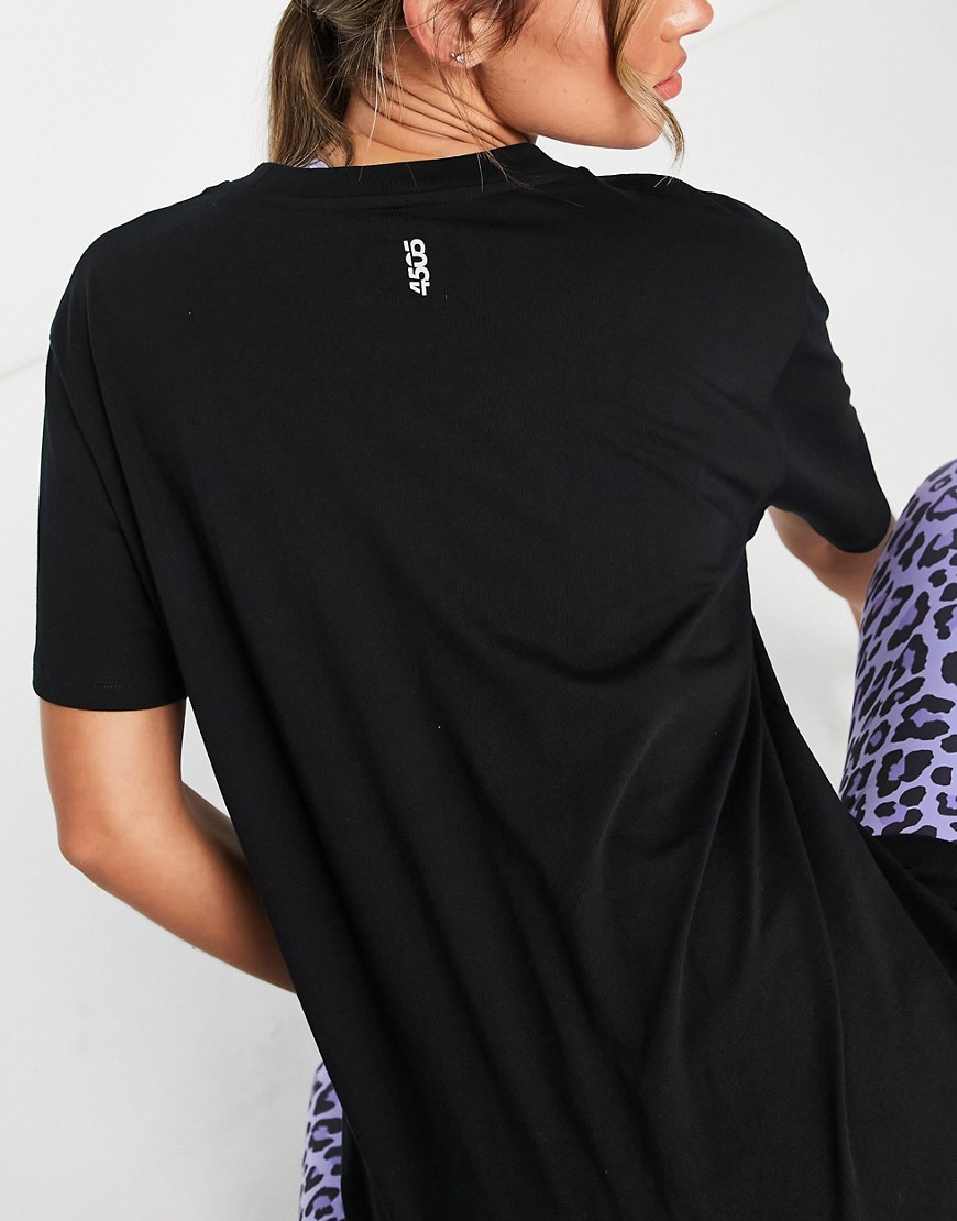 Icon - T-shirt oversize nera in cotone quick dry - ASOS - Modalova