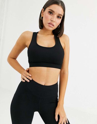 Reggiseno scollo rotondo a coste - ASOS - Modalova