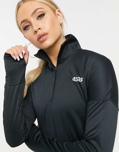 Top a maniche lunghe con icona e zip a 1/4 - ASOS - Modalova