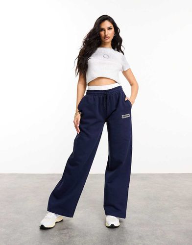 Joggers a fondo ampio pesanti con finta fascia in vita - ASOS WEEKEND COLLECTIVE - Modalova