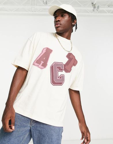 ASOS Actual - T-shirt oversize colore con stampa del logo grande - ASOS DESIGN - Modalova