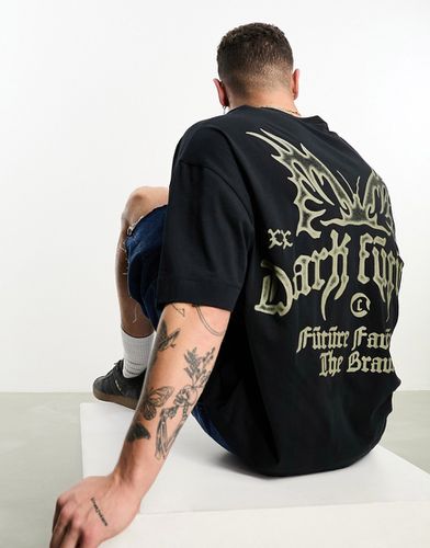 ASOS Dark Future - T-shirt oversize nera con stampa di farfalla sul retro - ASOS DESIGN - Modalova