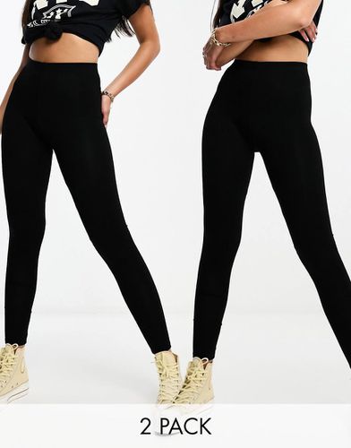 Confezione da 2 leggings neri - ASOS DESIGN - Modalova