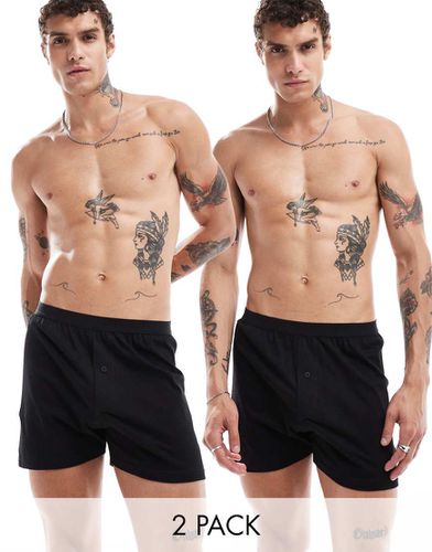 Confezione da 2 paia di boxer neri - ASOS DESIGN - Modalova