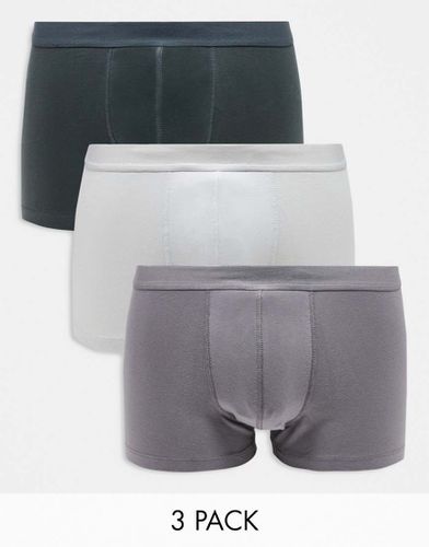 Confezione da 3 paia di boxer aderenti in tonalità multiple - ASOS DESIGN - Modalova