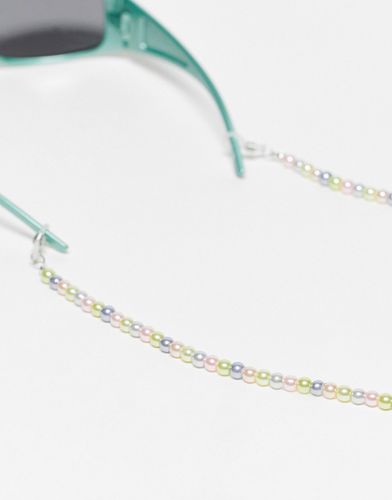 Catenina per occhiali da sole con perle sintetiche in colori pastello - ASOS DESIGN - Modalova