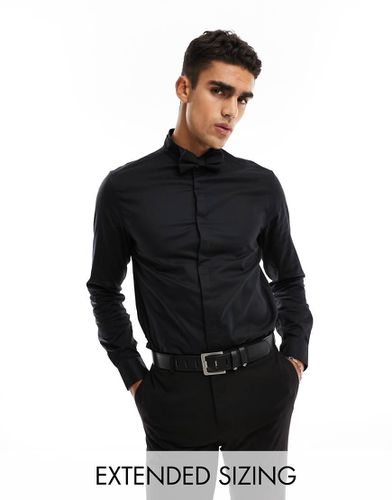 Camicia da abito elegante in tessuto Royal Oxford nera - ASOS DESIGN - Modalova