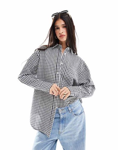 Camicia oversize monocromatica a quadretti - ASOS DESIGN - Modalova