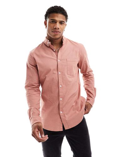 Camicia Oxford slim fit arancione - ASOS DESIGN - Modalova