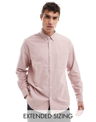 Camicia Oxford taglio comodo rosa - ASOS DESIGN - Modalova