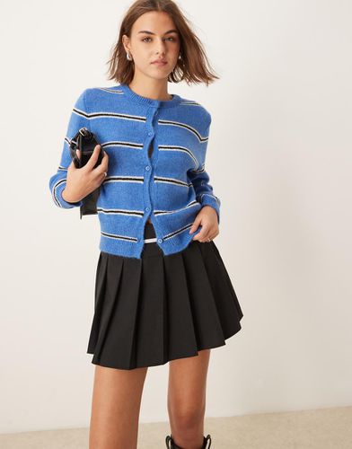 Cardigan vestibilità classica soffice blu a righe - ASOS DESIGN - Modalova