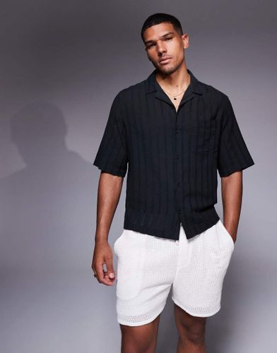 Chemise rayée coupe carrée avec col à revers - Asos Design - Modalova
