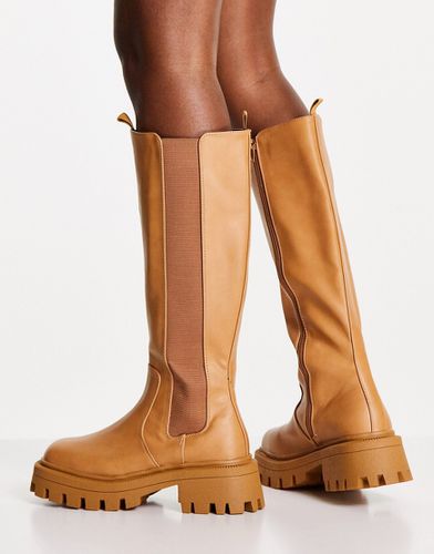 Chestnut - Stivali alla caviglia color cammello con punta squadrata e suola spessa - ASOS DESIGN - Modalova