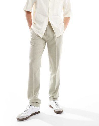 Chino slim eleganti salvia microtesturizzati - ASOS DESIGN - Modalova