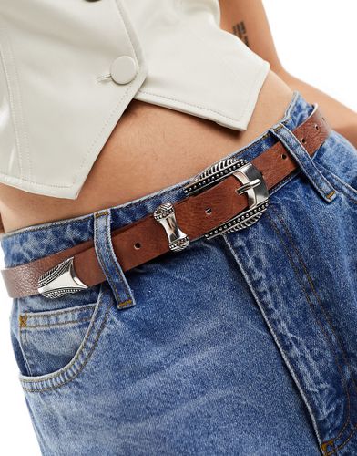 Cintura da jeans per vita e fianchi color cuoio stile western - ASOS DESIGN - Modalova