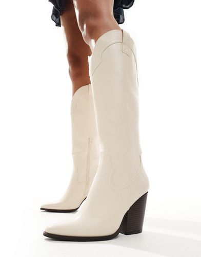 Claudia - Stivali al ginocchio stile western bianco sporco - ASOS DESIGN - Modalova