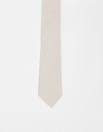Cravatta testurizzata color pietra - ASOS DESIGN - Modalova