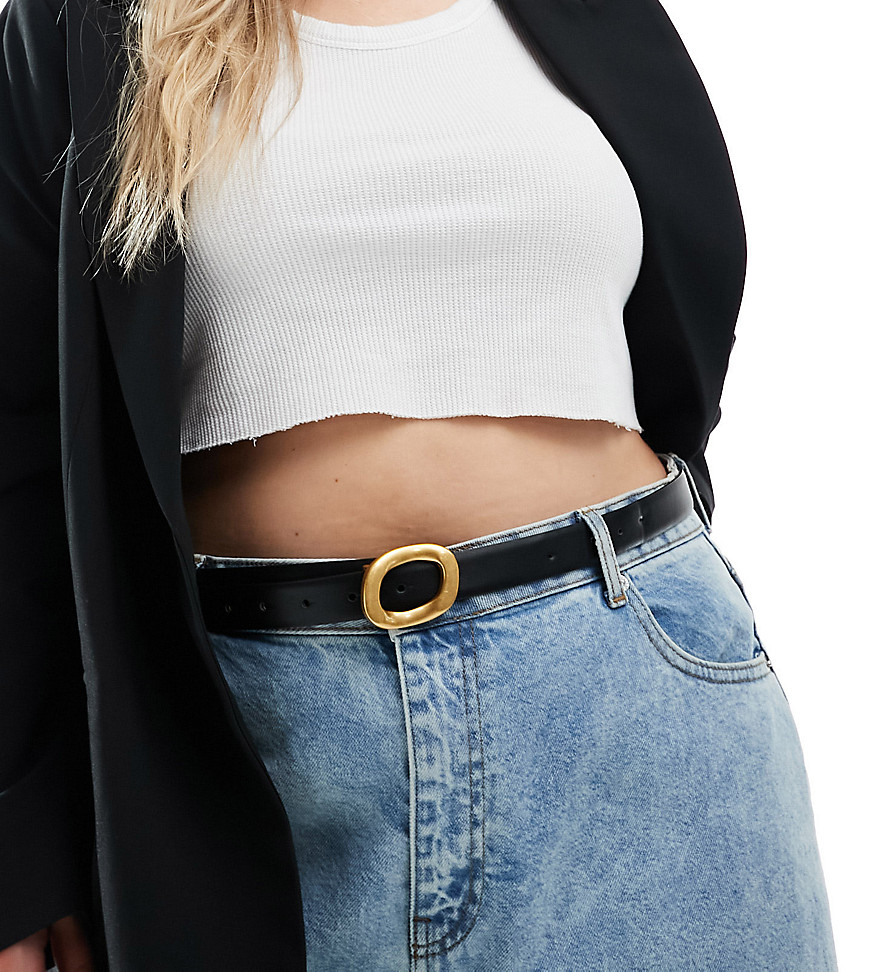 Curve - Cintura da jeans per vita e fianchi con fibbia ovale - ASOS DESIGN - Modalova