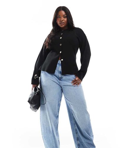 ASOS DESIGN Curve - Jean bouffant à taille haute - Délavage moyen - Asos Curve - Modalova