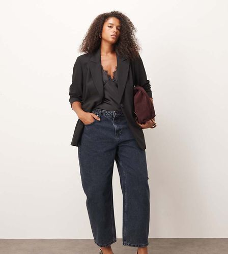 ASOS DESIGN Curve - Jean slim bouffant - Bleu-noir - Asos Curve - Modalova