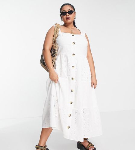 ASOS DESIGN Curve - Prendisole midi in misto pizzo - ASOS Curve - Modalova