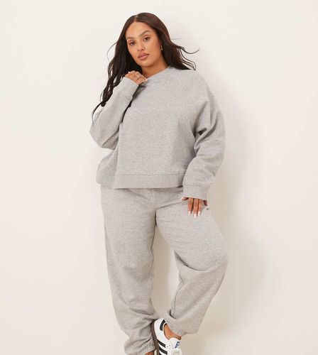 ASOS DESIGN Curve - Ultimate - Pantalon de jogging brossé à chevilles resserrées - chiné - Asos Curve - Modalova