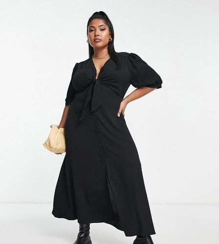 ASOS DESIGN Curve - Vestito midi allacciato sul davanti con bottoni - ASOS Curve - Modalova