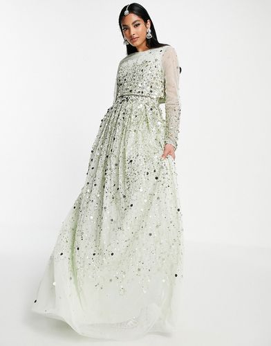 Anarkali - Vestito lungo tenue con paillettes sparse - ASOS DESIGN - Modalova