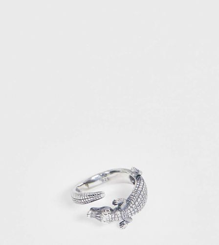 Anello in sterling con coccodrillo - ASOS DESIGN - Modalova