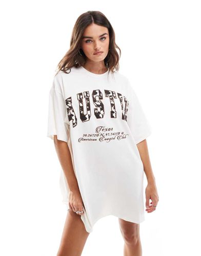 Austin - Vestito t-shirt con slogan - ASOS DESIGN - Modalova