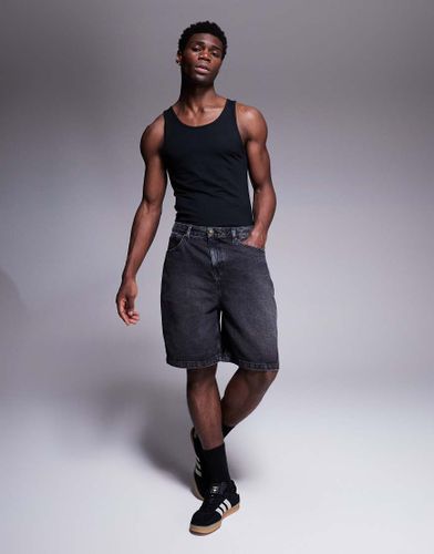Bermuda coupe classique en jean - délavé - Asos Design - Modalova