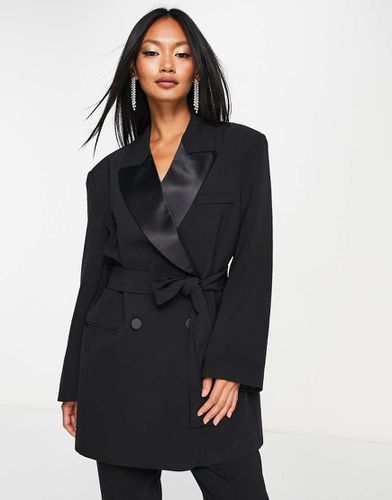 Blazer da smoking con cintura - ASOS DESIGN - Modalova