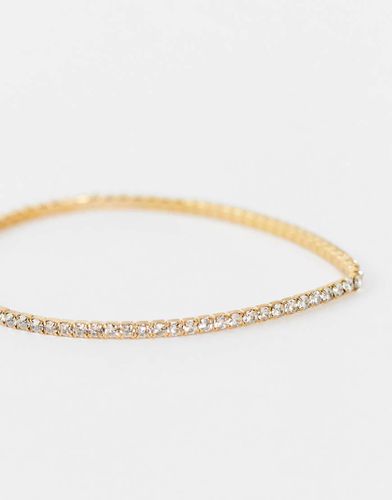 Bracciale stretch con cristallo - ASOS DESIGN - Modalova