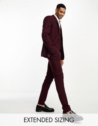 Giacca skinny da abito bordeaux - ASOS DESIGN - Modalova