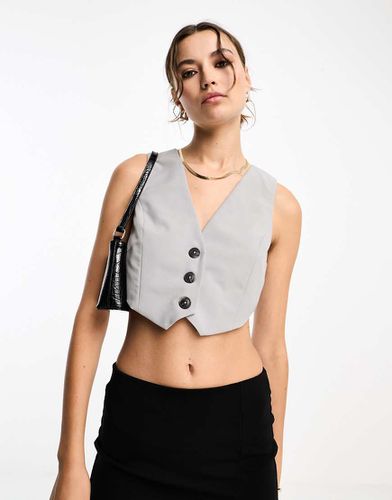 Gilet corto chiaro - ASOS DESIGN - Modalova