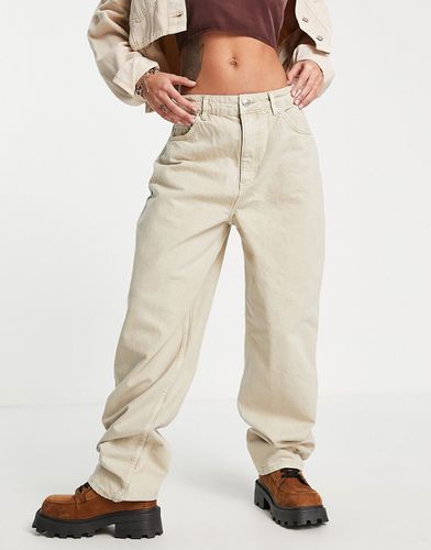 Hourglass - Mom jeans extra larghi in cotone premium color pietra - KHAKI - ASOS DESIGN - Modalova
