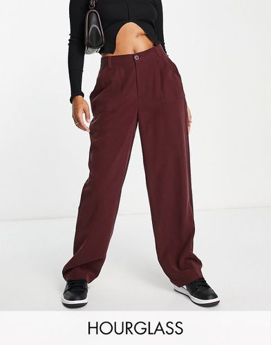 Hourglass - Pantaloni dad bordeaux - ASOS DESIGN - Modalova