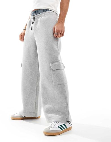 Joggers cargo in tessuto scuba mélange con tasche - ASOS DESIGN - Modalova