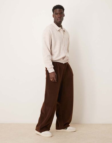 Joggers oversize a palloncino in pile marroni in coordinato - ASOS DESIGN - Modalova