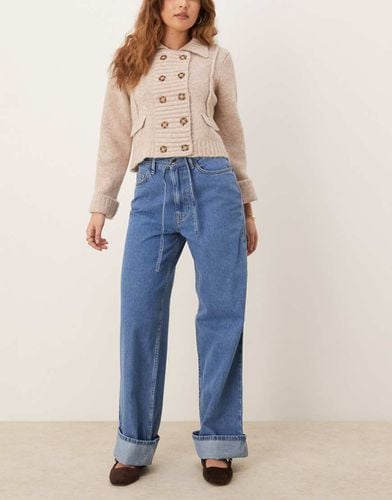 Jeans dad fit medio con cintura - ASOS DESIGN - Modalova