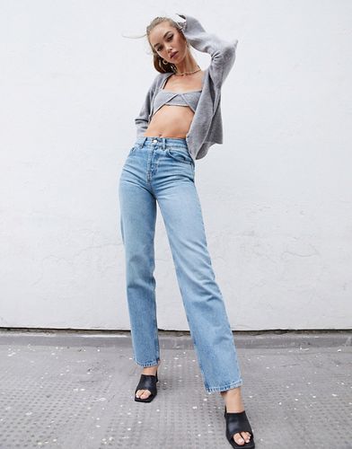 Jeans dritti anni '90 a vita medio alta greencast - ASOS DESIGN - Modalova