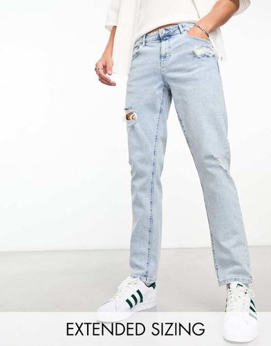 Jeans slim elasticizzati lavaggio chiaro con strappi - ASOS DESIGN - Modalova