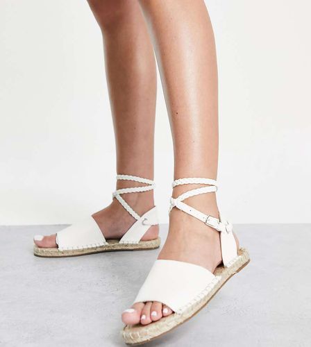 Jelly - Sandali modello espadrilles a pianta larga con laccetto in corda bianchi - ASOS DESIGN - Modalova